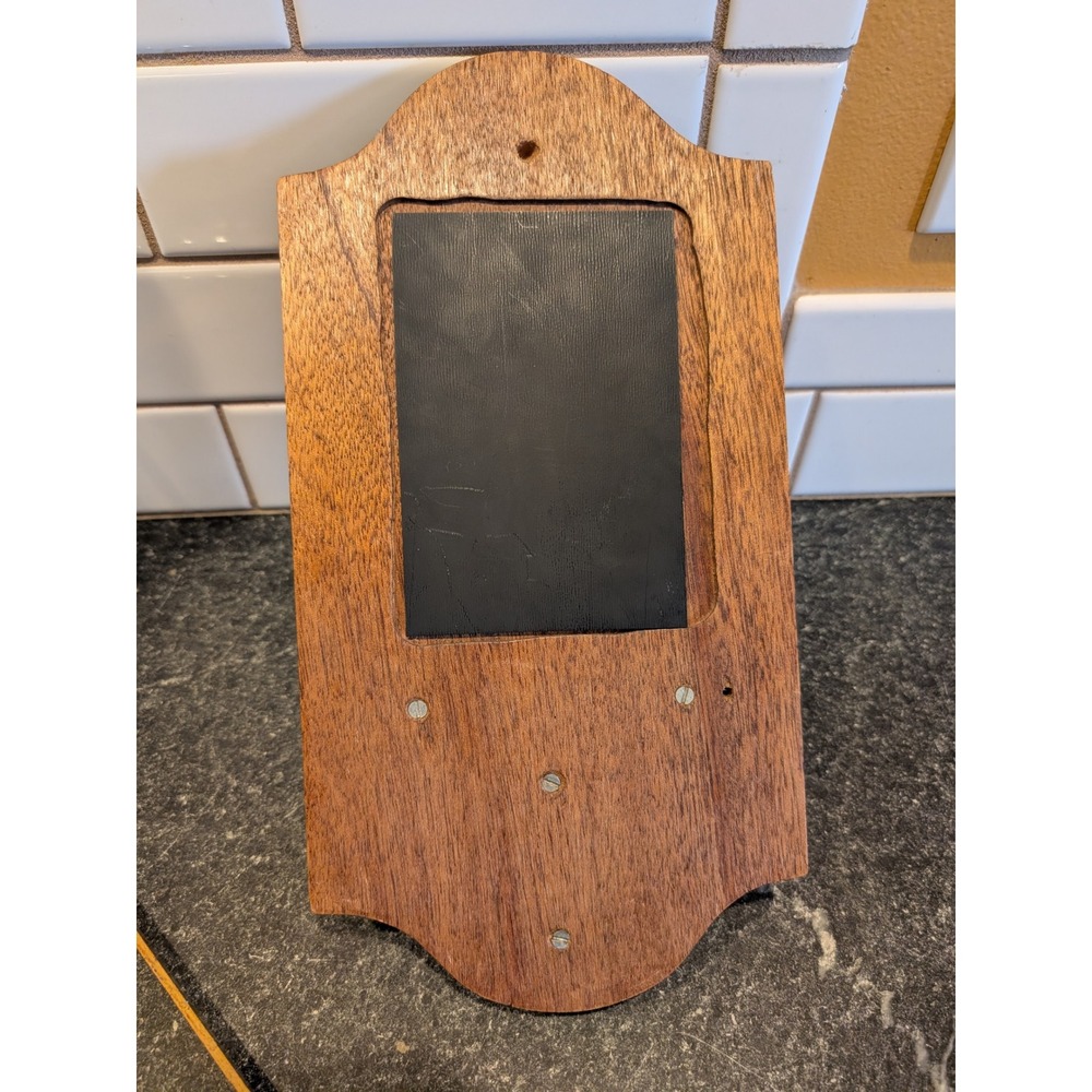 Vintage Handmade Wood Wall Shelf (Rabbit?) Mirror Inlay Western Rustic - Picture 3 of 6